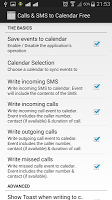 Calls and SMS to Calendar Free screenshot 1