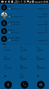 برنامه‌نما Dialer theme Flat Blue عکس از صفحه