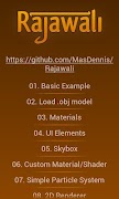 برنامه‌نما Rajawali 3D Engine Examples عکس از صفحه