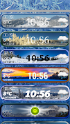 Winter Weather Clock Widget ảnh chụp màn hình 1