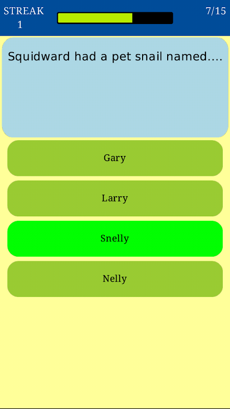 Descargar APK de Trivia for Spongebob Fan Quiz