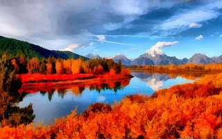 Amazing River Landscape poster