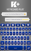 Royal Blue Keyboard Theme poster
