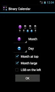 Binary Calendar Widget โปสเตอร์