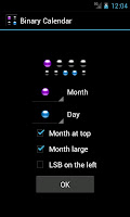 Binary Calendar Widget Poster