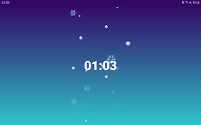 NO ADS Table Clock: Winter Theme ảnh chụp màn hình 2