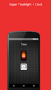 Super Flashlight + Clock スクリーンショット 1