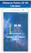 Distance Points 2D 3D Calculat screenshot 1