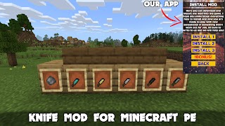 Knife Mod in Minecraft PE 海报