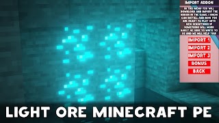 Light Ore Mod for Minecraft PE 포스터