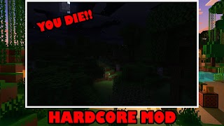 Hardcore Mod for Minecraft PE captura de pantalla 2