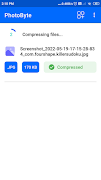 برنامه‌نما PhotoByte: Image Compressor عکس از صفحه