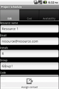 Projektplan - Kontakte Screenshot 1