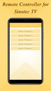 برنامه‌نما Remote Controller For Sinotec TV عکس از صفحه