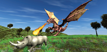 Flying Fire Dragon Simulator poster