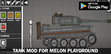 برنامه‌نما Tank mod for Melon Playground عکس از صفحه
