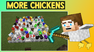 More chickens minecraft mod poster
