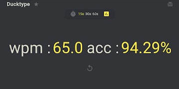 DuckType - Typing test app captura de pantalla 3