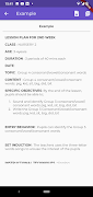 Lesson Notes Template captura de pantalla 4