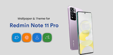 برنامه‌نما Redmi Note 11 Pro Theme Lunchr عکس از صفحه