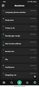 برنامه‌نما BlackNote: Dark Notes, Notepad عکس از صفحه