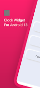 Android 13 Clock Widget โปสเตอร์