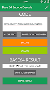 Encode / Decode - Base 64 captura de pantalla 3