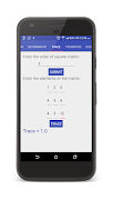 برنامه‌نما Matrix Calculator عکس از صفحه