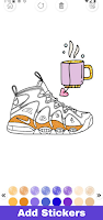 Sneakers Coloring Book Glitter capture d'écran 1