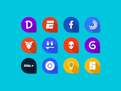 برنامه‌نما Dropcon - Pixel drop Icon Pack عکس از صفحه