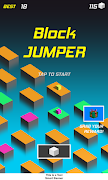 Block Jumper 3D retro poster