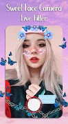 Sweet Face Camera Live Filter capture d'écran 4