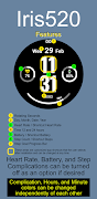 Iris520 Digital Watch Face screenshot 1