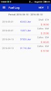 Fuel Log syot layar 2
