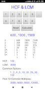 HCF & LCM اسکرین شاٹ 2