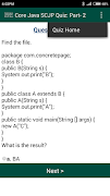 Core Java SCJP Quiz Questions اسکرین شاٹ 5