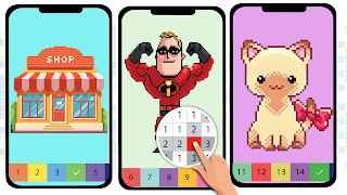 Pixel Art Color by number Game screenshot 5