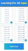 Kids Math Tables  Learning & Practices screenshot 1