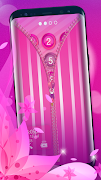 Pink Zip Lock Screen poster