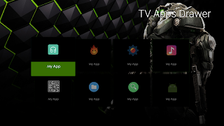 2 Schermata TV Apps Drawer