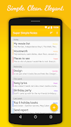 برنامه‌نما Notes (Super Simple Notes) عکس از صفحه