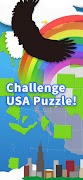 USA Map Puzzle poster