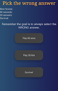 Pick the wrong answer Screenshot 1