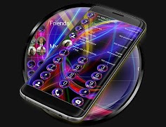 Dialer Theme Neon Abstract スクリーンショット 6