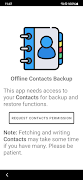 Backup de contatos offline imagem de tela 1