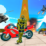 Ramp Robot Motor Bike Stunt 3D