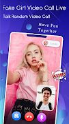 Fake Girl Video Call - Live Talk Random Video Call تصوير الشاشة 4