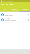 برنامه‌نما Five Card Dialer عکس از صفحه