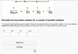 برنامه‌نما Calculator Circuits عکس از صفحه