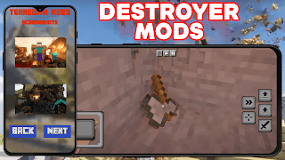 برنامه‌نما Mods Destroy for Minecraft PE عکس از صفحه